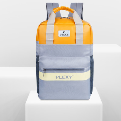 PLEXY UTILTY BAGPACK WITH LEATHERATE FOR SCHOOLS,COLLEGE AND OFFICE ETC 30 L Laptop Backpack(Grey)