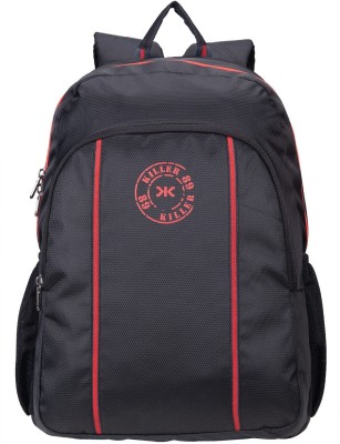 KILLER Light Weight College Bag - Dexter 34 Ltr Grey Polyester Casual 34 L Backpack(Black)