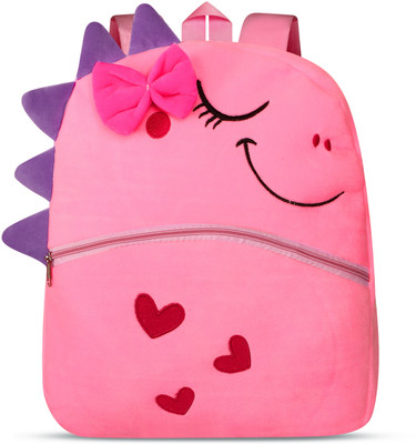 Great More *Smile Toddler School Bag Plush Bag Kids Bag for 2-6 year Child School Bag 10 L Backpack(Pink)