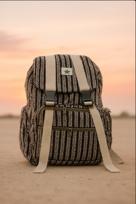 SWASTIKA Large 25L Cotton Canvas Backpack | Ethnic Style Bag for Men & Women 25 L Backpack(Multicolor)