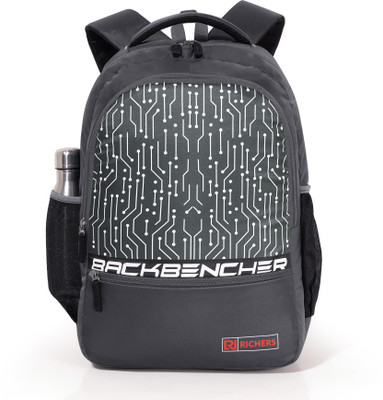Richers CasualBackpack in Black Polyester Spacious Compartments & Hidden Storage 35 L Backpack(Black)