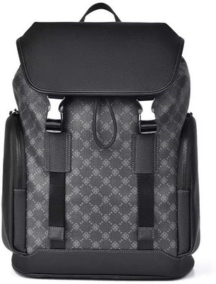 HIM POUCH ROVER Leather Casual Laptop Backpack 35 L Trolley Laptop Backpack(Black)