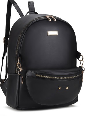 qivee 2024 New Hiran Embroidered Style Oxford Small Capacity Women's Bag 10 L Backpack(Black)
