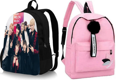 KSC Best Digital print backpack 20 L Backpack(Multicolor, Pink)