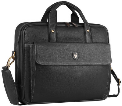WILDHORN Leather 13 inch 15.6 L Laptop Backpack(Black)