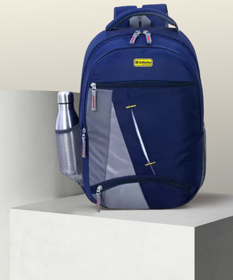 SBCOLLECTION Stylish 5 Zipper Compartment for Daily Use Tough Quality, Splash and Dust Proof 32 L Laptop Backpack(Blue, Grey)