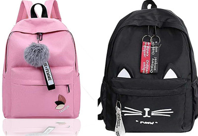 Plama @ PINK_ FSN_^^ 1 & BLK__CAT__1 A_@ 30 L Backpack(Pink, Black)
