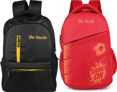 Da Tasche TWILL SHINE RED 33 L Laptop Backpack(Red, Black)