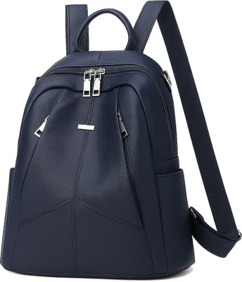 WomenBuzz Purse for Women Convertible 23L Travel Vintage PU Leather Shoulder 23 L Backpack(Blue)