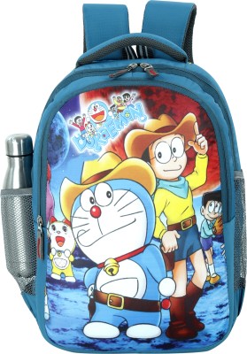 bayo Doraemon 35 L 1st/2nd/3rd/4th & 5th class school Bag for Boys & Girls Waterproof School Bag(Light Blue, 35 L)