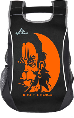 Floto Lord Hanuman's scripture backpack men bags 15 L Laptop Backpack(Black)