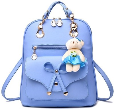 Bizarre Vogue Cute Bowknot Teddy 3 L Backpack(Blue)
