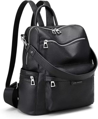 HouseOfCommon Women's Fashion Backpack Purse Multipurpose Handbags and Shoulder Bag 25 L Laptop Backpack(Black)