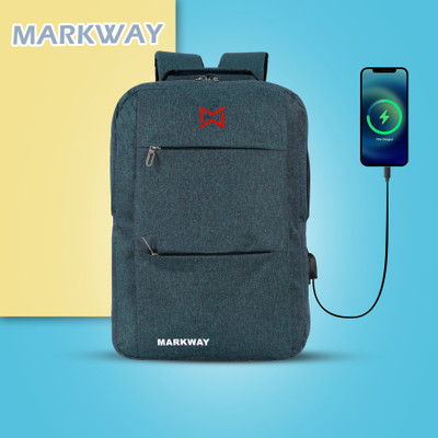 markway Elite 16 Inch Laptop Backpack with USB Charging Bag for Men 35 L Laptop Backpack(Black)
