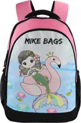 Mike Bags Junior Backpack Mermaid Flamingo 29 L Backpack(Pink)