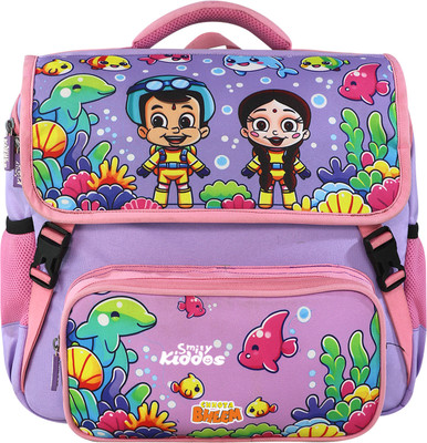 smily kiddos Licensed Chhota Bheem Preschool Backpack I -purple 10 L Backpack(Purple)