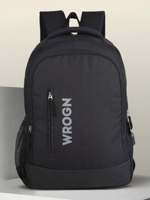 WROGN Large with USB Charging port 15.6 inch with Two Compartment 35 L Laptop Backpack(Black)