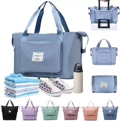 KRISHNA Folding Travel Bag Lightweight Waterproof Nylon Foldable Travel Duffle Bag Women 41 L Backpack(Multicolor)