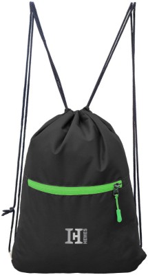 H-Hemes Drawstring Backpack Small Bag Gym Bag for Women & Men_17 12 L Backpack(Black, Green)