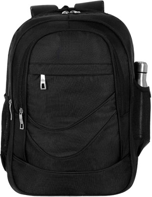 Aikaa Bagpack For School College & Casual Use with Laptop Compartment 25 L Laptop Backpack(Black)