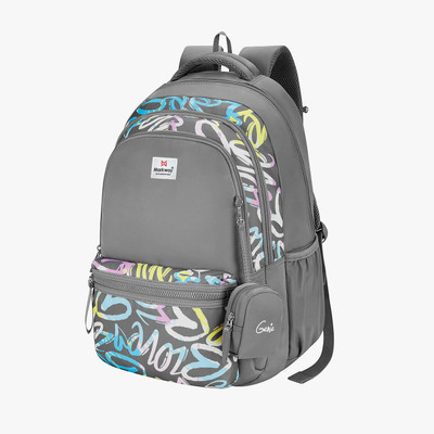 markway HEARTFELTY PRINTED BAGPACK 35 L Laptop Backpack(Grey)