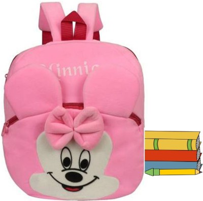 Bluemoon Kids Soft School Bag New Pink Bag Cartoon Toy Soft Fabric School Bag 12 L Backpack(Pink)