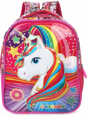 Stylbase SMALL-SHELL-UNICORN 11.9 L Backpack(Pink, White)