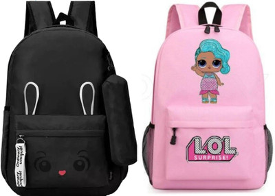 Plama BLK_- BN_-1_2 & LOL-PRINTPINK-1PC_4_@ 30 L Backpack(Black, Pink)