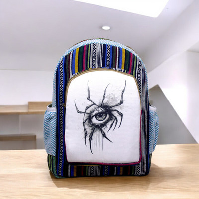 green basket Colorful Tribal Designs – Versatile Canvas Daypack for Everyday Use 25 L Laptop Backpack(Multicolor)