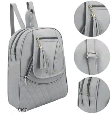 HRNS Latest Design New Look Trendy Fashionable Stylish Backpack With Adjustable Strep 10 L Backpack(Grey)