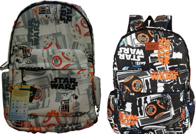 MishKav Black Star War Bag 30 L Backpack(Black, White, White)