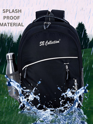SBCOLLECTION Stylish 5 Zipper Compartment for Daily Use Tough Quality, Splash and Dust Proof 32 L Laptop Backpack(Black)