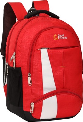 GOOD FRIENDS Water Resistant College School Backpack for 15.6 inch Laptop Business Backpack 36 L Backpack(Red)