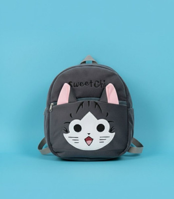 mahammad Cute Cat Plush Backpack for Kids | Soft Nursery School Bag for Toddlers (Grey) 5 L Backpack(Grey)