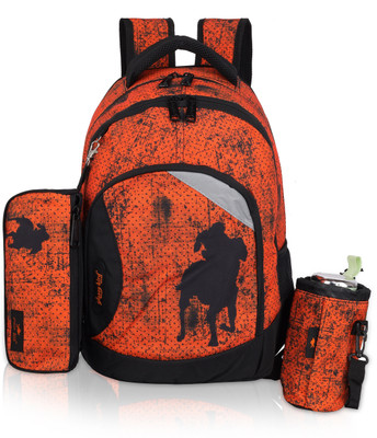 Echo Boomers Glossy Bird Backpack Bag with Detachable Pouch & Bottle Holder 19 L Backpack(Orange)