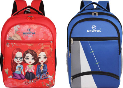 newtal Printed School Bag for Kids – Fun Cartoon Design with Large Storage Space 35 L Backpack(Multicolor)