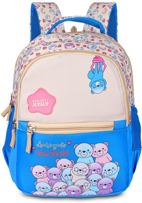 Priority 14 Inch Clone Printed School Teal Blue 20 L Backpack(Blue)
