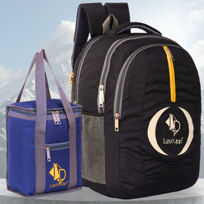 levlupp Stylish Multipurpose Backpack with Free Insulated Lunch Bag Combo 40 L Backpack(Black)