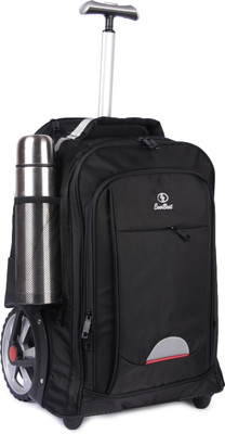 EverBest Laptop Trolley 2 Big Wheel Backpack Luggage Suitcase Compact Business Bag 35 L Laptop Backpack(Black)