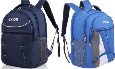 Axion Large 30L Backpack for Men Laptop Bags Women College School Waterproof Bagpack 30 L Backpack(Black, Blue, Blue, White)