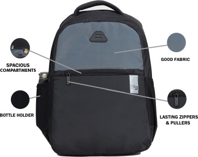 PB- Pearl SPACE-BLACK 22.5 L Laptop Backpack(Black)