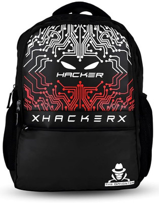 Nishan Edition Bag 2 Secret Pockets,28 litres Large Size Laptop Backpack, Black 28 L Laptop Backpack(Black, Red)