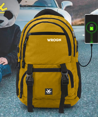 WROGN ASPHER Unisex With USB port and Rain cover 40 L Laptop Backpack(Tan)
