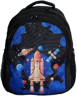 Echo Boomers Rocket Design Print Backpack|17 Inch - 3 Compartment School Bag for Kids - Black 5 L Backpack(Multicolor)