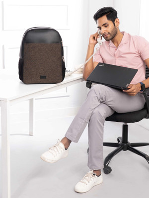 ZOUK Bristel Statement Backpack 16.9 L Laptop Backpack(Brown)