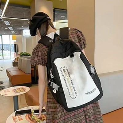 WALSON Trendy Kawaii Backpack For College or School Backpack | Standard Backpack 30 L Backpack(Black)