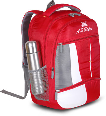 A S STYLE Highly Spacious-Waterproof-School Bag(4th to 12th standard), Daily Use-Backpack 32 L Backpack(Red)