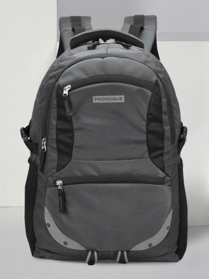 PROVOGUE Spacy unisex bag with rain cover and reflective strip 35 L Laptop Backpack(Grey)