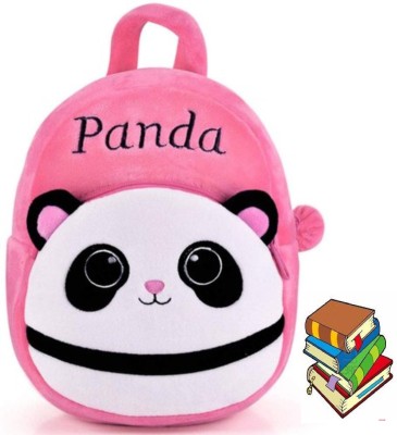 Bluemoon Pink Panda Panda School Backpack 14 Inch Kids/Velvet/Children/Nursery School Bag 12.1 L Backpack(Pink)