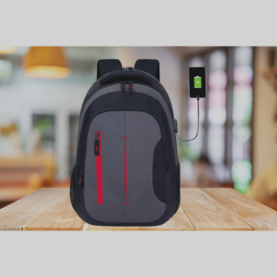 Shivra backpack for men backpack bags bagpack 34 L Laptop Backpack(Black, Grey)